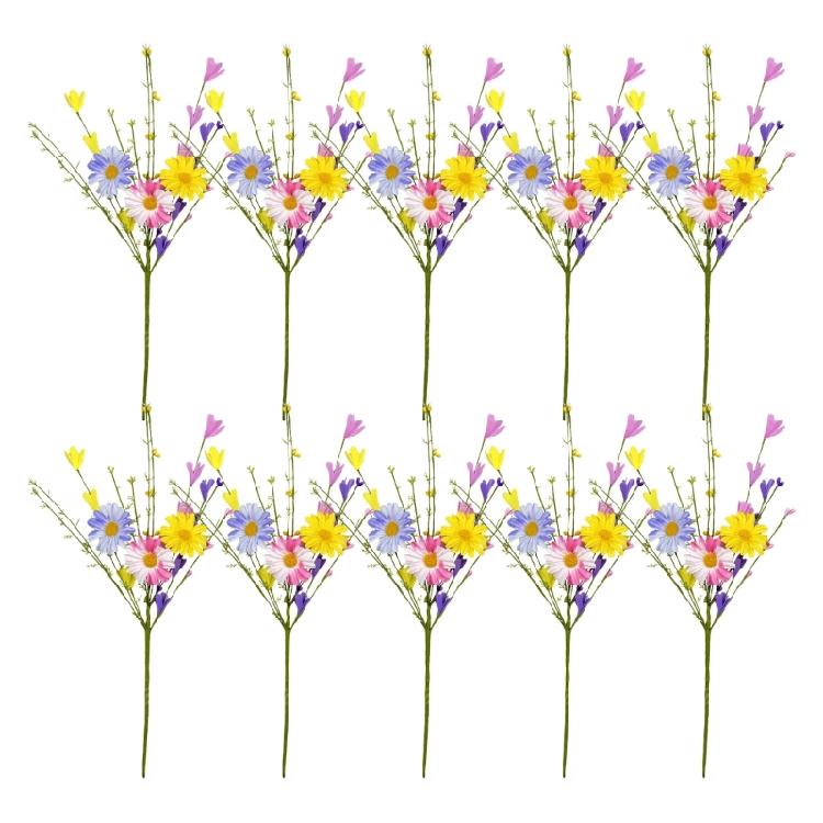 Sturdy Realistic Daisy Plastic Flower Stem For Indoor Decoration Home Offices Or Wedding Centerpiece