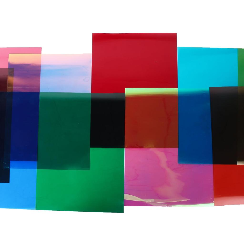 Selbstklebende transparente Glitzer-Glasfolie A4-Probepaket Weihnachtsfeier und Heimfensterdekorationen bunt
