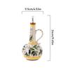 500ml Olive Oil Dispenser Embossed Ceramic Oil Vinegar Bottle Condiment Storage Container Oil Dispenser Can Ceramic Oil Bottle
