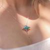 Ozeanblau Rochen Hammerhai Halskette für Damen Modisches Süßes Design Geeignet als Geschenk Täglicher Schmuck