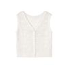 LANZHI V-Neck Lace Knitted Vest