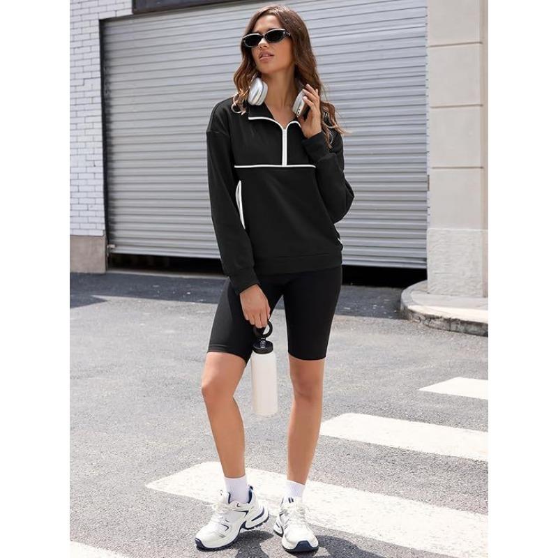Fashionable Women's Hooded Sweatshirt Casual Pocket Top Loose Pullover