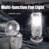 Solar Powered Portable Electric Fan Portable LED Fan Lantern  Emergency Lighting