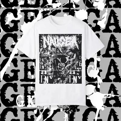 T-shirt Nauséeux 2 Faces Crust Punk Axegrinder Disrupt Son Héros Est Parti Totalitar