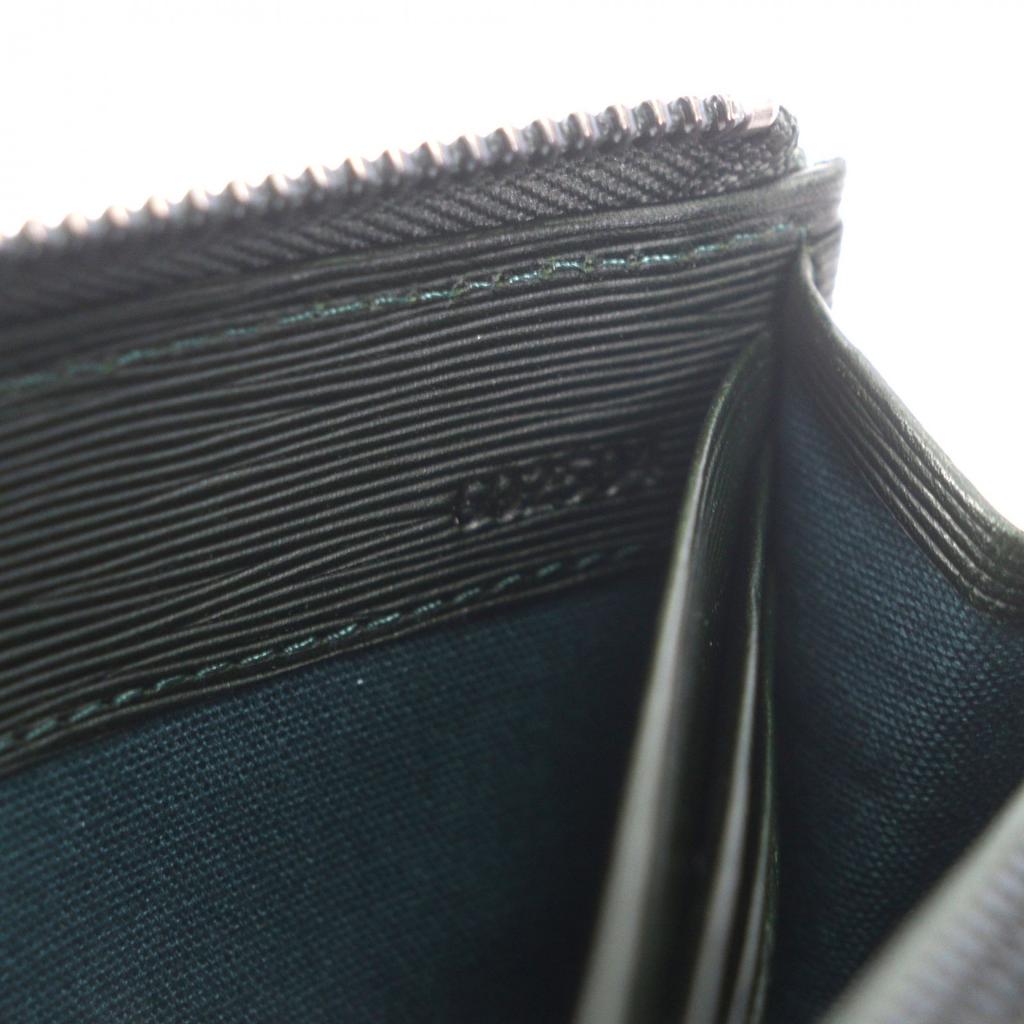 Excellent HUNTING WORLD Purse Stream Onbra L-Zip LongWallet Green Leather 270STO Used