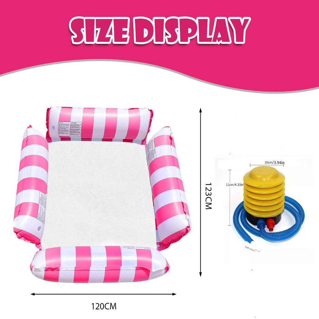 2pcs Air Mattress Pool Inflatable Water Toy, Inflatable Swimming Pool Hammock Air Mattress Pool for Adults and Children, Swimmin