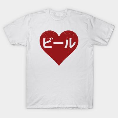 T-shirt Dames Hart Bi Ru Beer Harajuku Print Kawaii T-shirt Zomer Korte Mouw Dames T-shirt Top Tee
