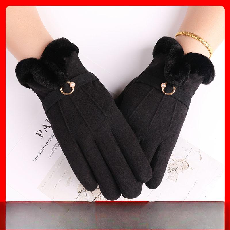 

Теплые перчатки для осени и зимы Женские Плюс бархатные Утолщенные Милые Волосатые Рот Студенческие Защита от холода Для улицы Велосипедные Перчатки с сенсорным экраном One size