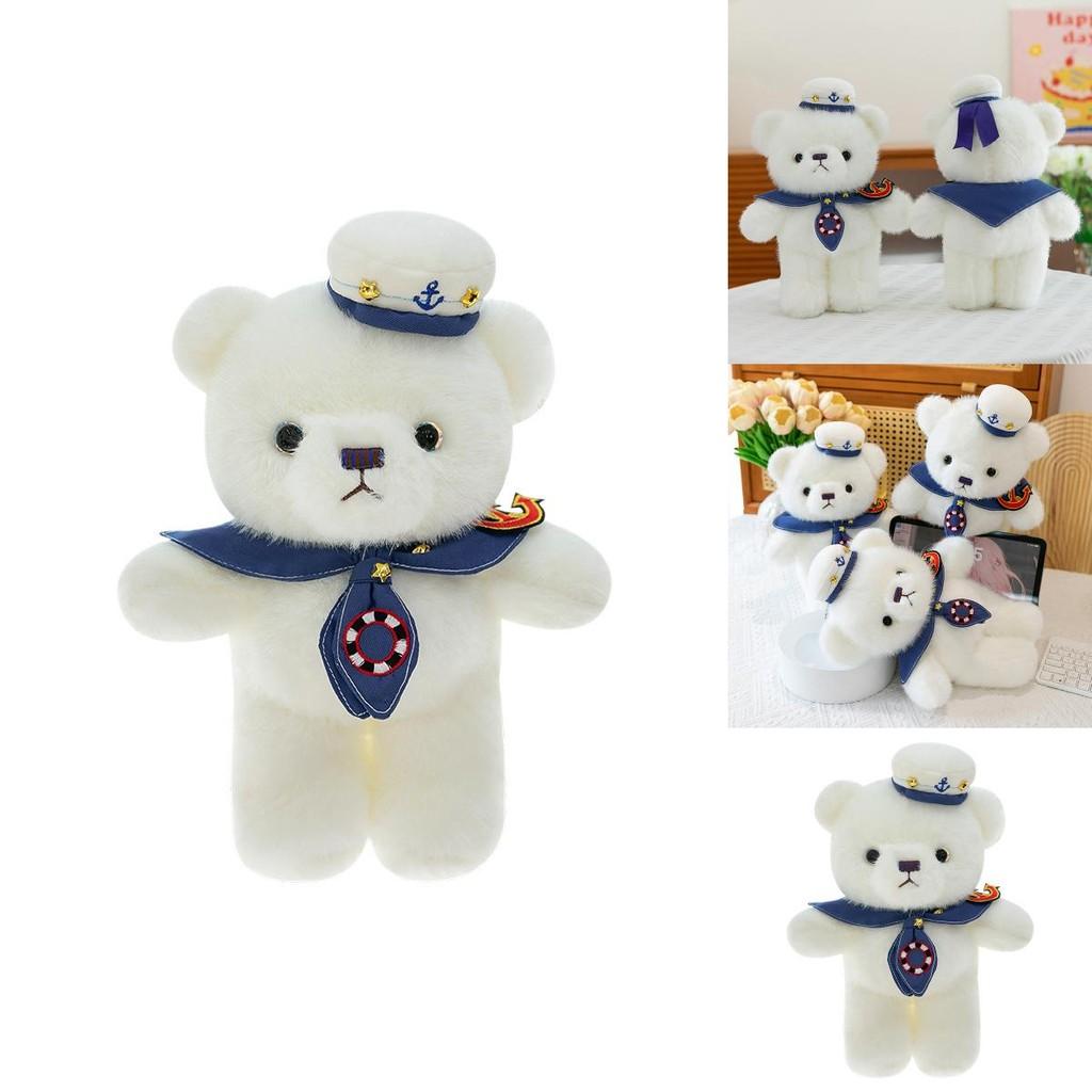 Cute Cartoon Sailor Suit Teddy Bear Plush Doll Children Companion Toy For Kids Gift And Collectors