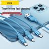Pisen 3-in-1 6A Fast Charging Silicone Cable