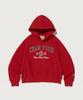 Women'S Reverse Weave Brushed Semi-Crop Hoodie Normal Red