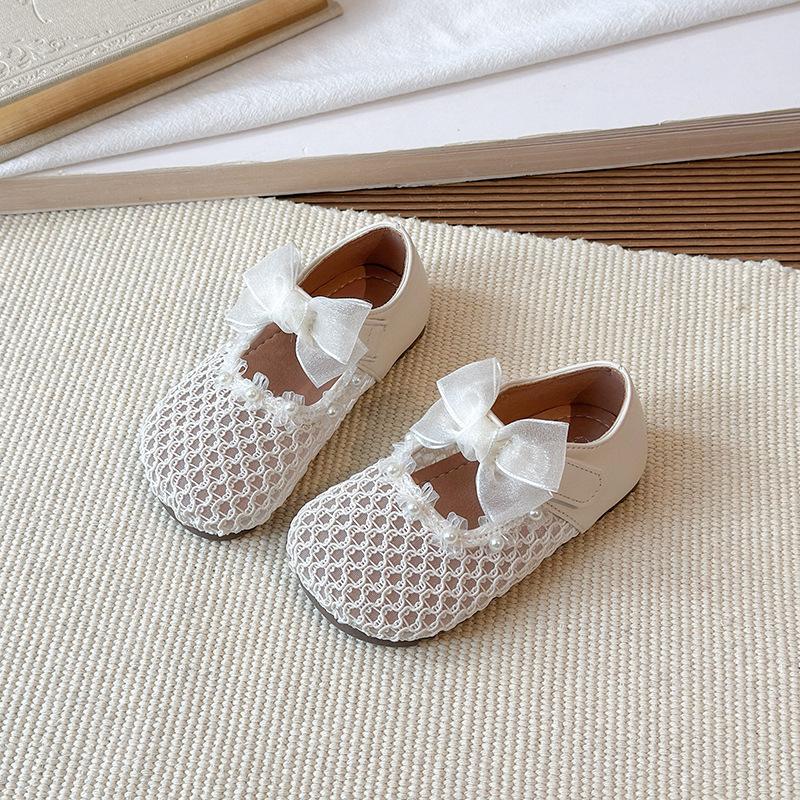 Прозрачные туфли-лодочки для девочек-принцесс, легкие и удобные плетеные ажурные маленькие кожаные туфли, весенне-летняя повседневная обувь 21