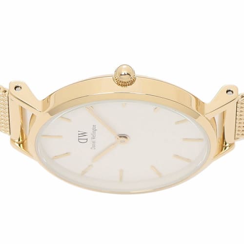 Daniel Wellington Petite Evergold 28mm Quartz Watch for Men and Women, White Gold, DW00100350
