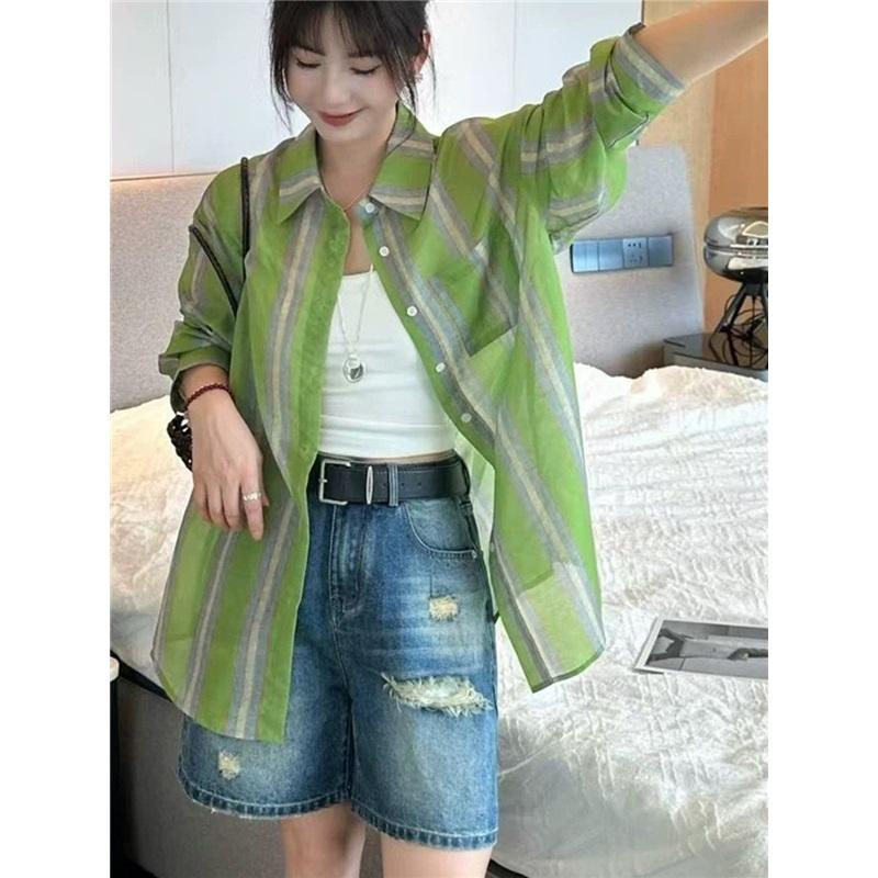 Printed Women's Shirt-fashionable Button Design-loose Casual Shirt
