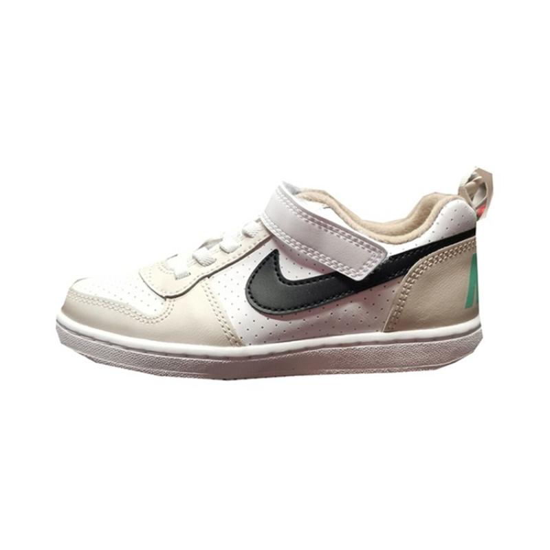 

Nike Court Borough Slip Resistant Cushioning Abrasion Resistant Low Top Skateboard Shoes Ecru Pre school Sneakers DZ2785-101 35