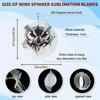 Metal Owl Wind Chime with Rotating Design for Outdoor Garden Yard Decoration Bird Repellent Hanging Spinner Art