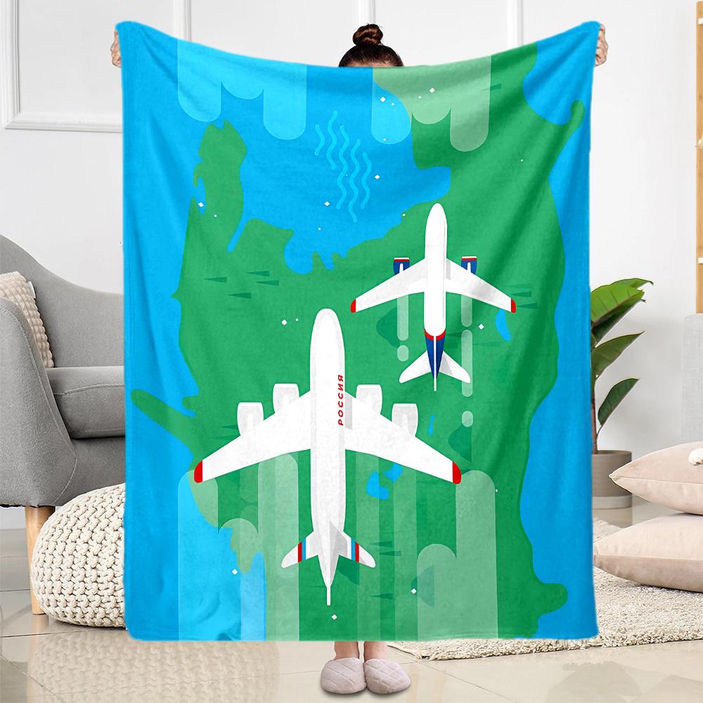 Airport Runway Design Flannel Blanket - Soft and Suitable for Sofas, Beds, Offices, Travel, All Seasons, and The Best Gift for The Holidays.