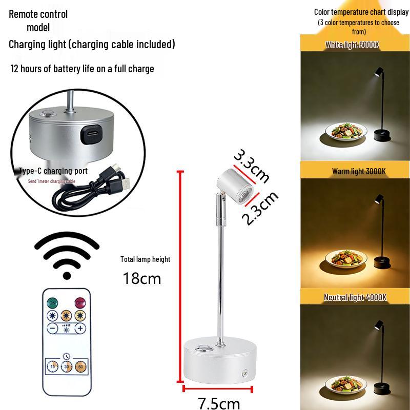 Remote-Controlled Long-Life Charging Spotlights for Jewelry Display Cases