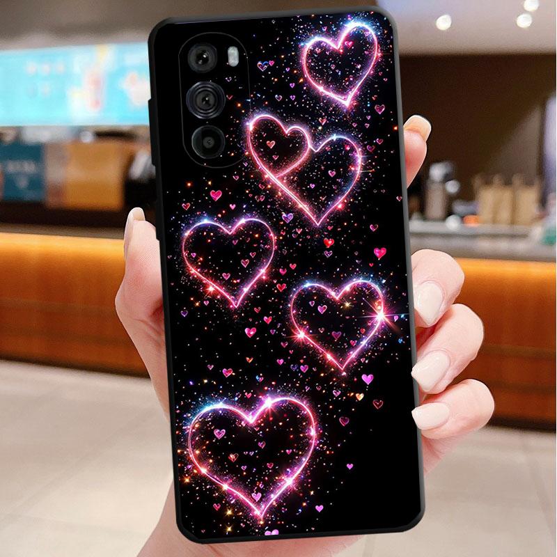 Phone Case For Motorola Edge 50 40 Pro 60 50 40 30 Ultra Neo Fusion Moto G Play G Stylus G Power G Love Pink Heart