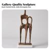 Abstract Sculpture with Stone Base Luxury Intertwined Figure Statue Sleek