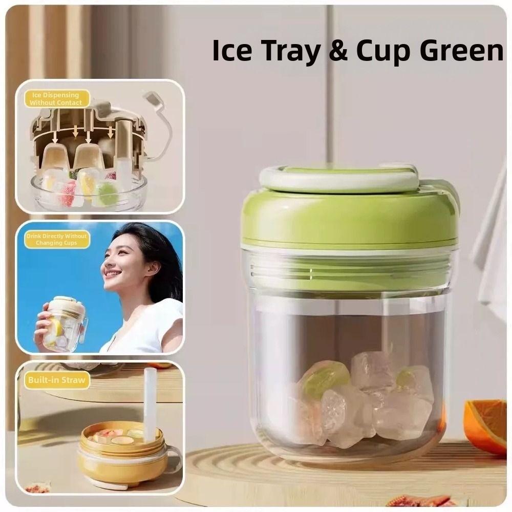 380ml Ice Cube Water Bottle 3 in 1 Ice Cube Molds Multi-Function Ice Mould Tray  Travel