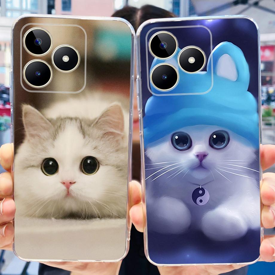 For Realme C51 RMX3830 / Realme C53 RMX3760 Global Phone Cover Cases Transparent Soft TPU Capas Etui For RealmeC51 C 51 Housing