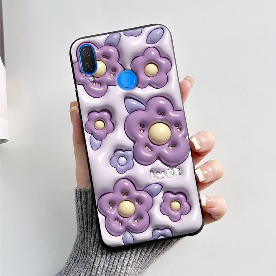 Cute Rabbit Photograph Phone Case For Honor 10 Lite Liquid Silicone Cover Shell For Huawei P smart 2019 Graffiti Bumper
