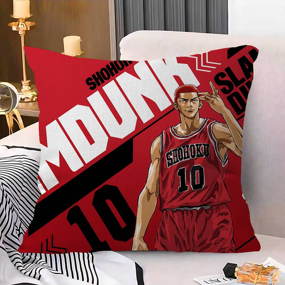 Japanese Cartoon S-Slam D-Dunk Office Cushion Pillowcase Car Cushion Cover45X45CM Lumbar Pillowcase Sofa Pillowcover