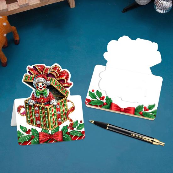 6 Pcs DIY Rhinestone Painting Birthday Gnome Greeting Card Kit 5D Rhinestone Art Birthday Cards for Adults Kids Anniversary Holiday Gifts