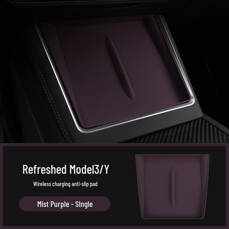 Tesla Model Y/3 Refresh Center Console Wireless Charger Silicone Pad