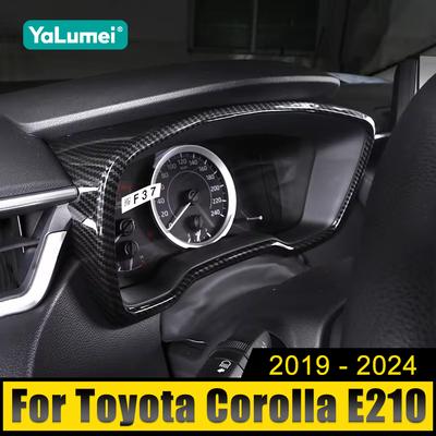 ABS Carbon Car Dashboard Garnish Frame Cover Case Trim Sticker For Toyota Corolla E210 2019 2020 2021 2022 2023 2024 Hybrid