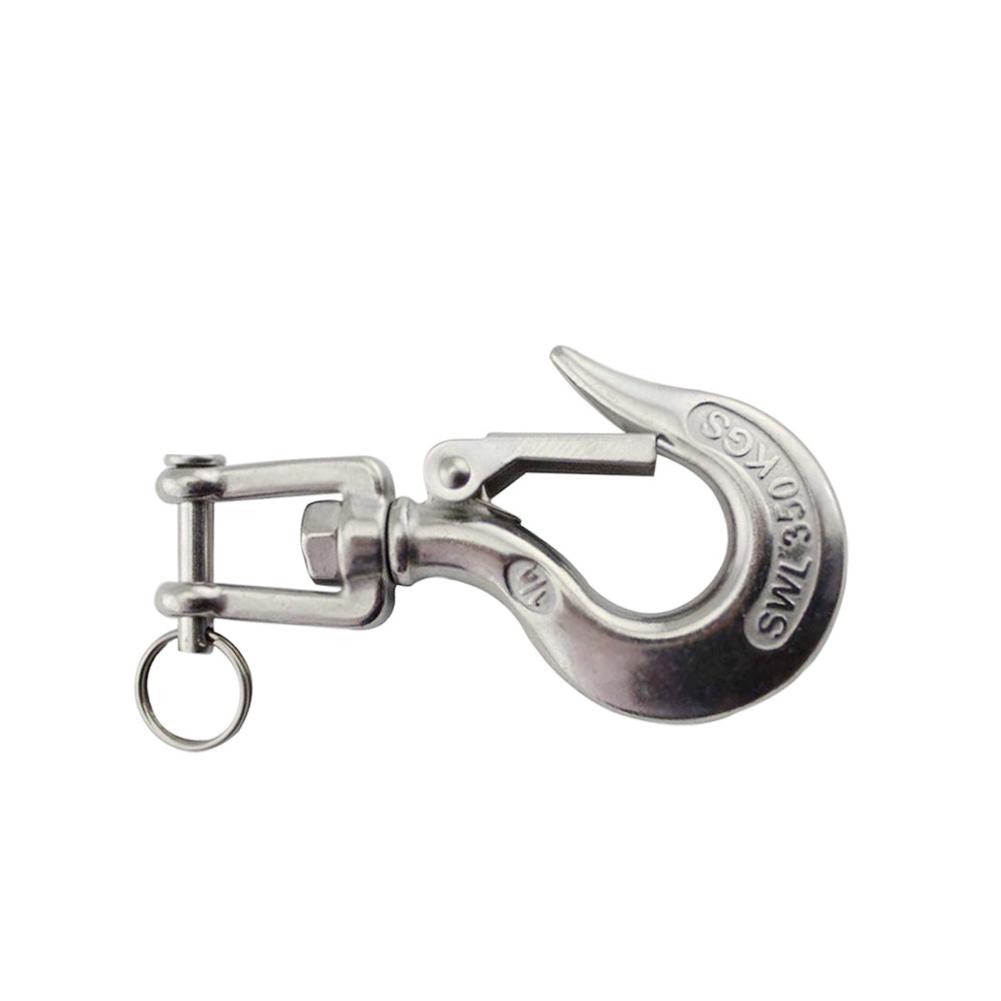 Silver 304 Stainless Steel Lifting Snap Tone Hook American Type Trigger Clevis Swivel-Eye