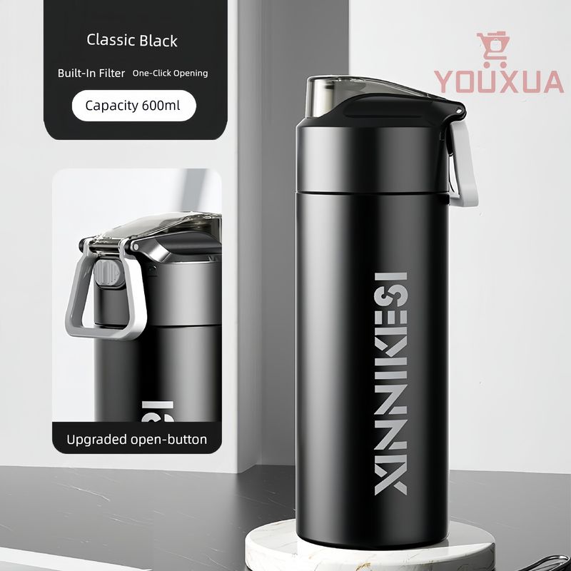 Japanese Large-Capacity Thermos Cup for Students, 316 Stainless Steel Outdoor Sports Water Bottle, Men's Car-Mounted Direct Drinking Cup