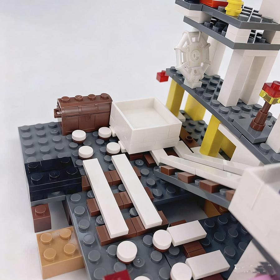Il Mio Mondo Mio Set Blocchi da Costruzione con Mini Figure Bambini Fai da Te Mattoncini Giocattolo da Costruzione Design Paesaggistico Giardino Regalo Educativo