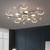 IRALAN Modern LED Chandeliert Round Chandelier Living Room  Lights Smart Remote Control Chandelier  Room Interior Kitchen Light