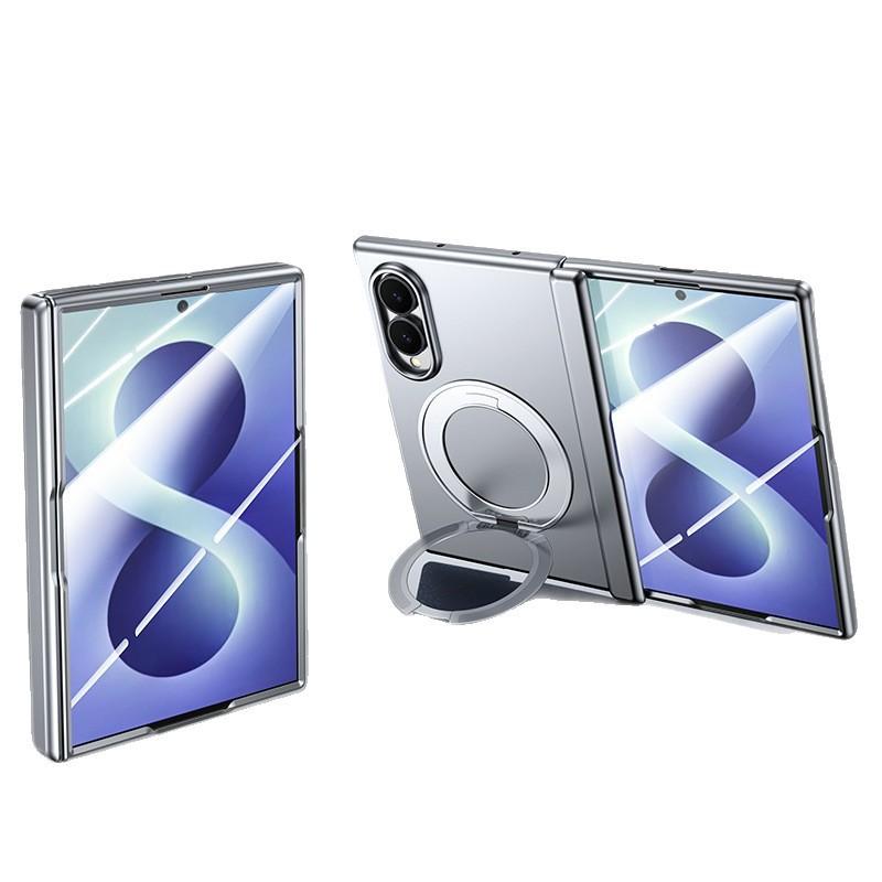 Galaxy Z Fold8 Case With Magnetic Rotating Stand Skin-Friendly TPU PC Hybrid Full-Body Protection Screen Film Integrated