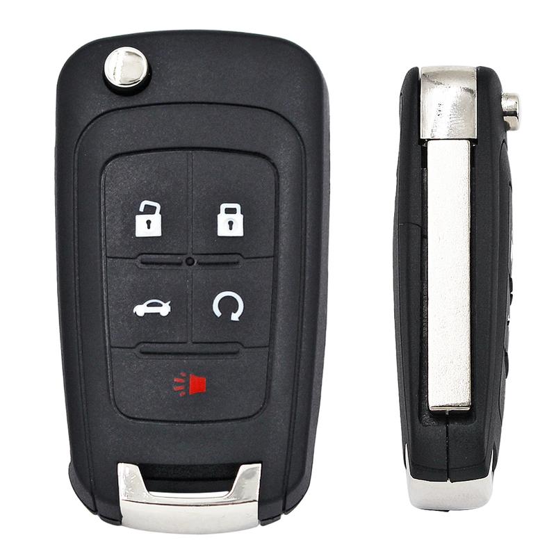 5 Button Folding Flip Remote Key for Chevrolet Camaro Cruze Equinox Impala Spark Sonic Volt 315Mhz/433Mhz ID46 Chip Uncut Blade
