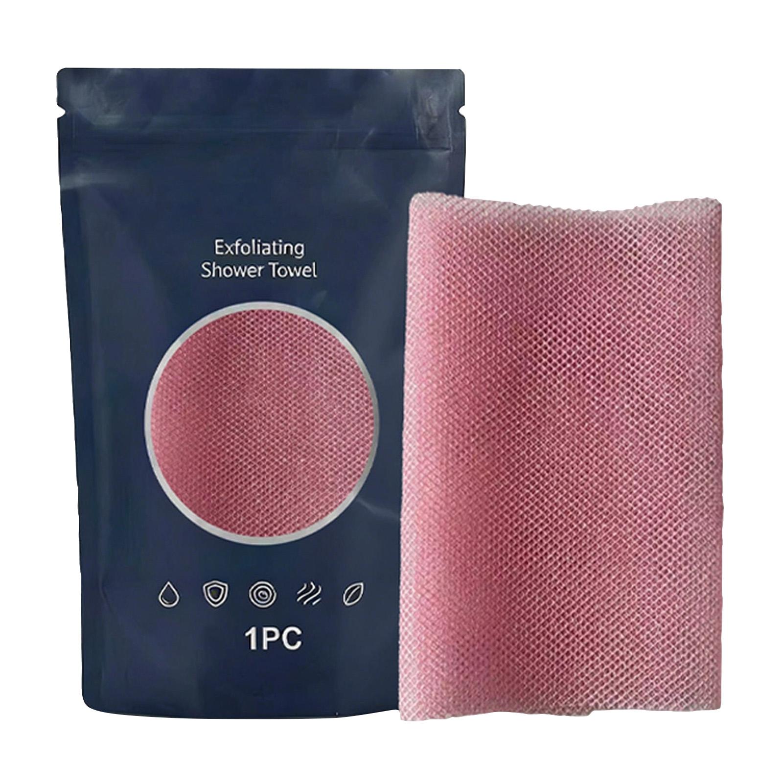 

Exfoliating Shower Towel Soft Mesh Bath Cloth for Body Gentle Scrubbing Durable Washcloth for Daily Use 1 Pack one size рожевий