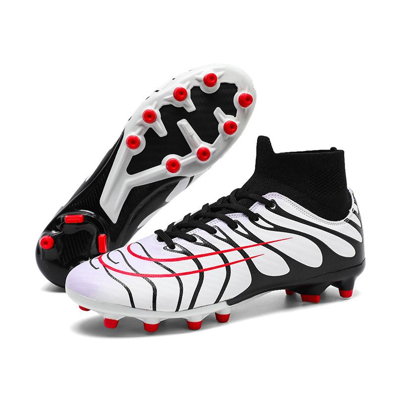 2025 New High-top Assassin Football Shoes Men's Autumn AG Spikes Lightweight Non-slip Professional Training Football Shoes