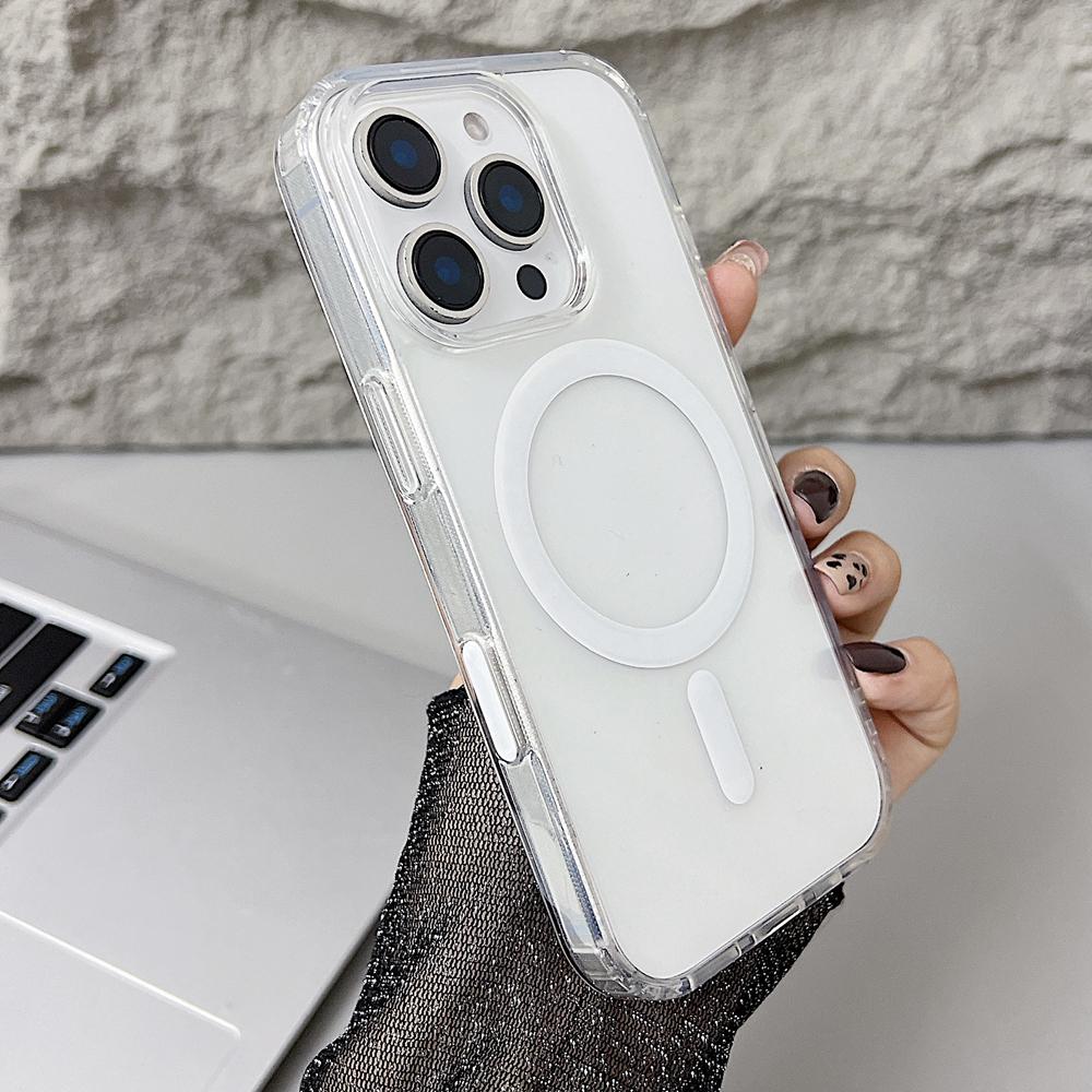 KEYISON Kamera Touch Control Button Hülle für iPhone 16 Pro Max 16 Plus für MagSafe Magnetisches Kabelloses Laden Transparente Abdeckung