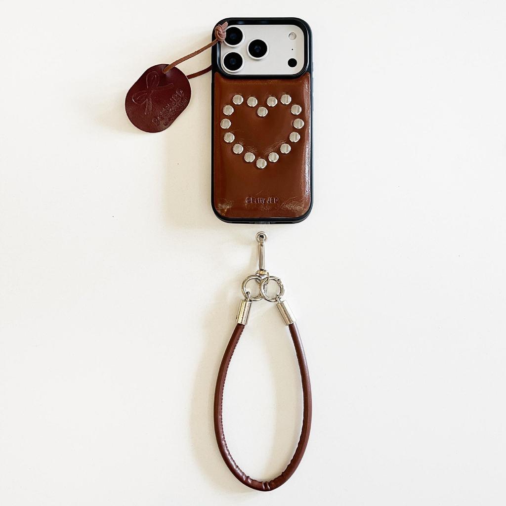 iPhone 17 Pro Max Case: High-End Leather Texture with 3D Rivets, Also Fits iPhone 16 Pro and iPhone 15