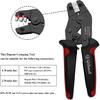 Qibaok Crimping Tool Kit Ratcheting Crimper with 1550PCS 2.54mm Dupont Connectors and 760pcs 2.54mm JST-XH Connectors for AWG 26-20(0.1-0.5mm²)
