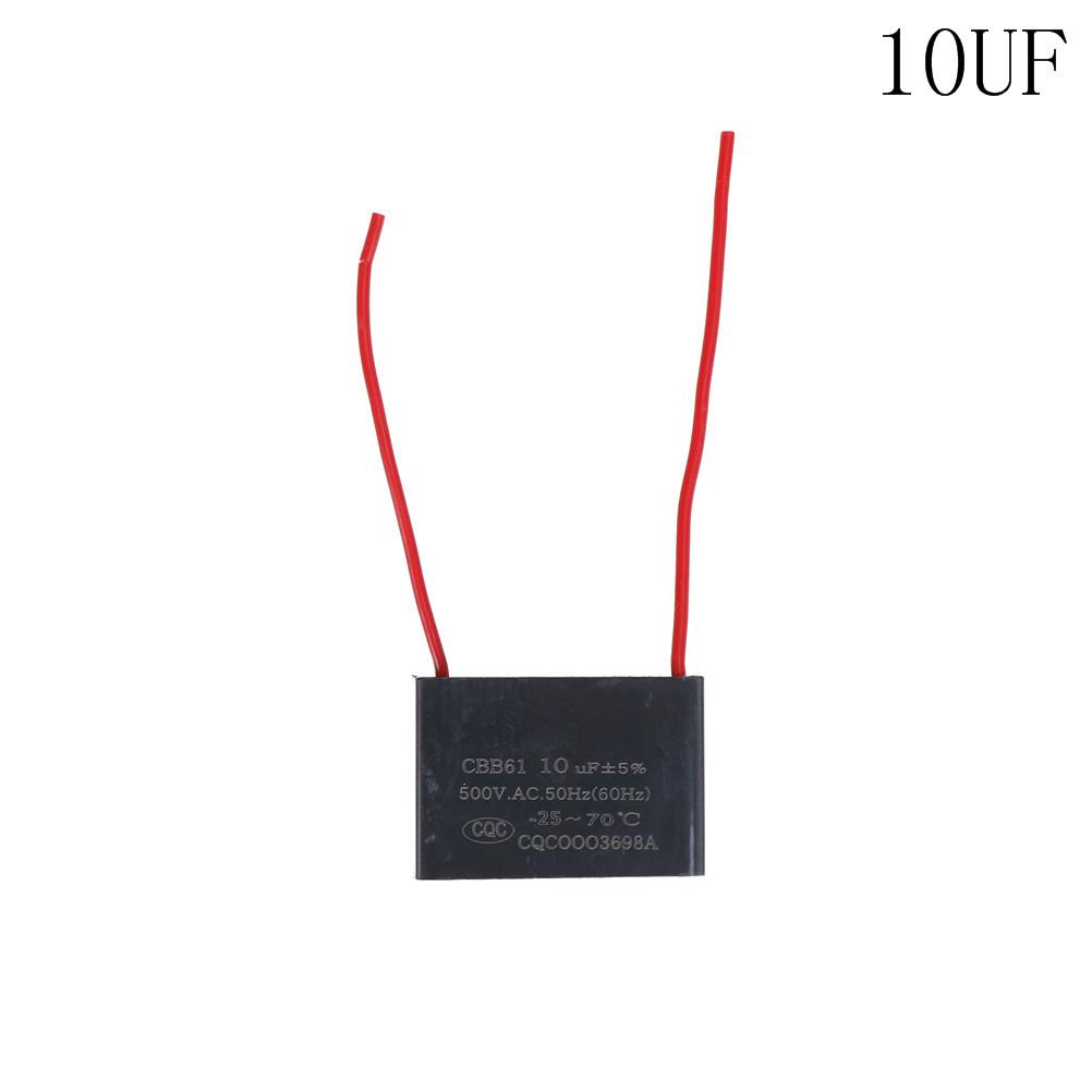 Condensador de arranque para motor de ventilador de techo Cbb61 450 V 1-10 Uf