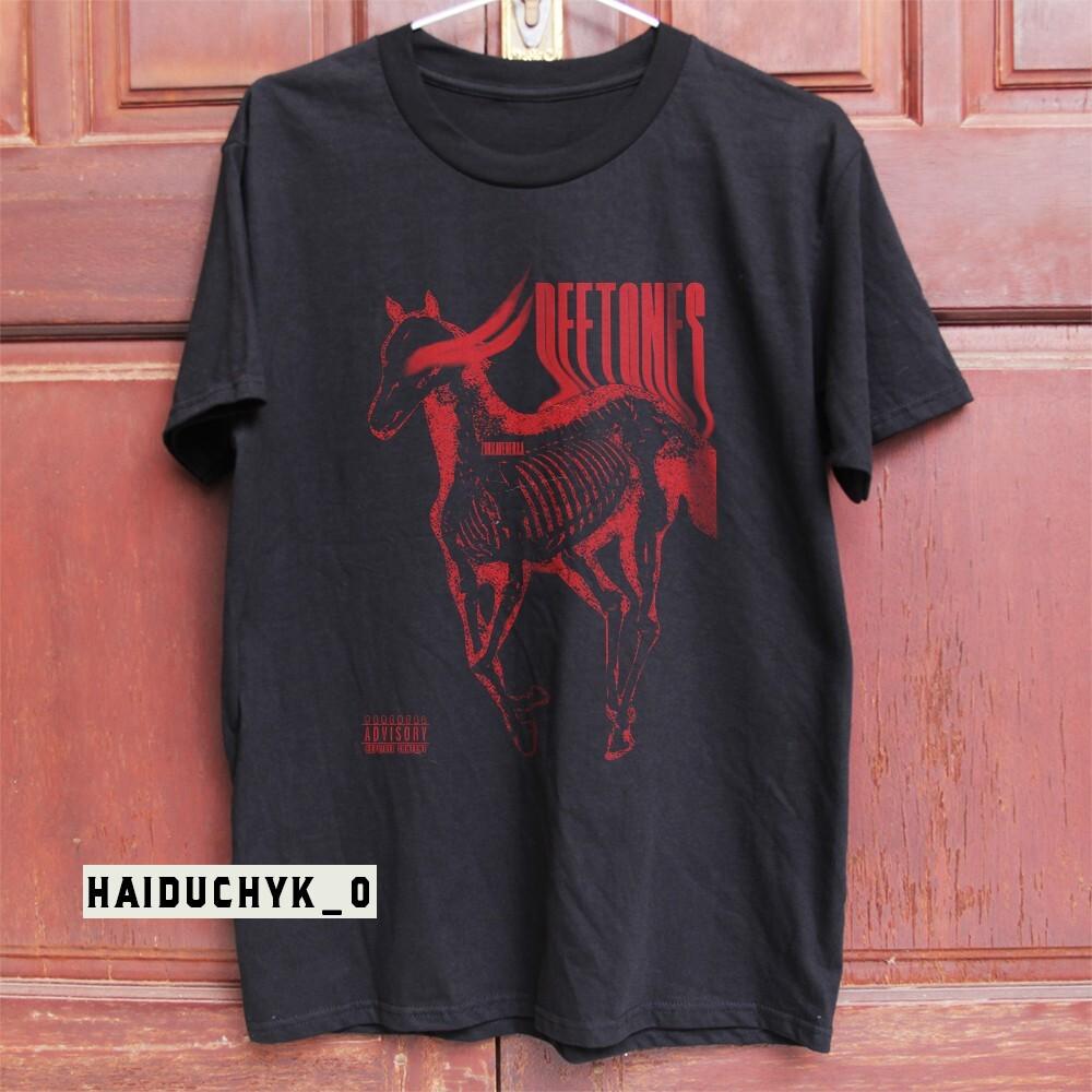 Red Skeleton Pony - Deftones Unisex Black T-shirt Size S-5XL Unisex T-Shirt L