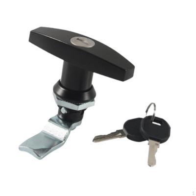 Keyed T Handle Lock for Enclosed Trailer, Tool Box and Vehicle with Keys