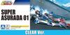Aoshima Bunka Kyozai Cyber Formula SP Super Asurada 01 Clear Schaal Plastic Model Clear Kleur Versie. 1/24 Kit,