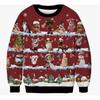 Christmas Pattern Cute Cat Dog Surroundings Autumn Winter Long Sleeved Fashionable Casual Loose Women's Pullover