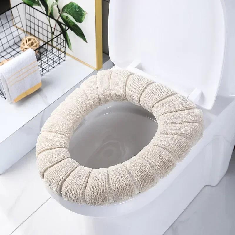 Thickened Toilet Mat Antifreeze Toilet Covers Washable Knitted Mat Gentle Animated Toilet Seat Covers Bathroom Products