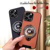 17ProMax Leather Decompression Gyro Stand Case - Drop-Proof Protective iPhone 14/15 Cover