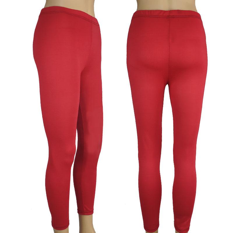 Women High Waist Stretch Leggings, Ladies Solid Slim Casual Pants, Elastic Waist Daily Wear Leggings